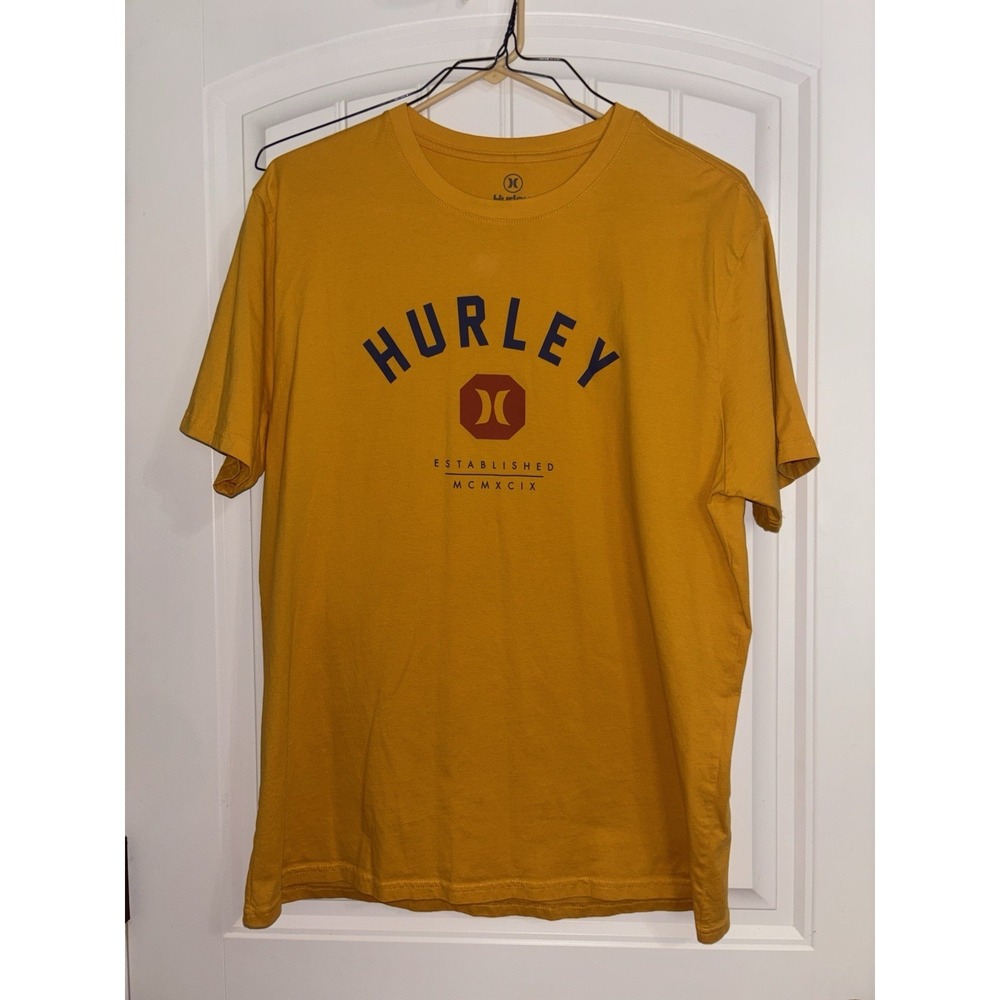 Hurley Men's All Day Graphic Tee Large Yellow New w/out Tags